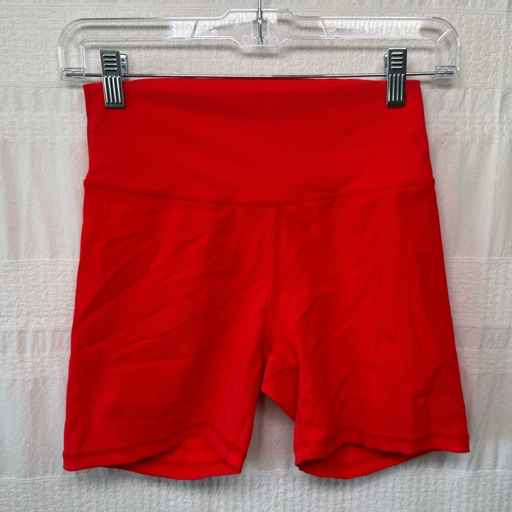 WILO The Label Ribbed Bike Shorts, Hot Orange, Size Medium